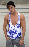 Abstract Floral Racerback | Blue