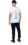 Number 1 Muscle Tee | White