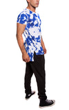 Abstract Floral Tee | Blue