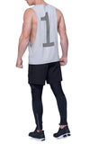 Triangle Pattern Number 1 Gym Cut-Off | Athletic Gray